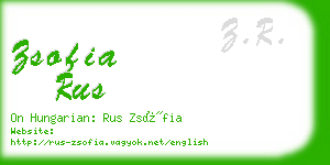 zsofia rus business card